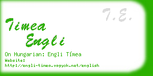 timea engli business card