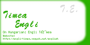 timea engli business card